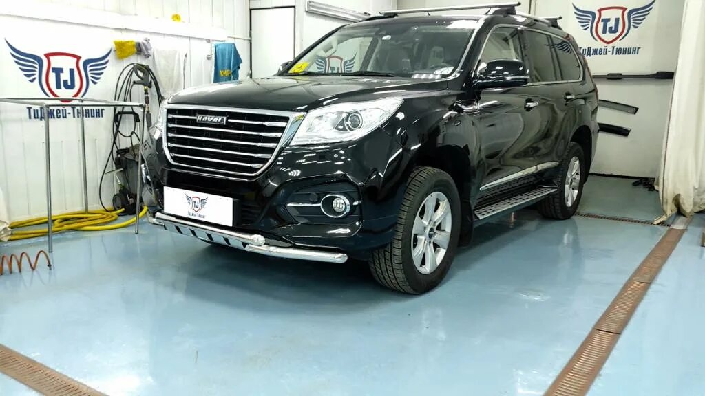 Haval h9 тюнинг фото Защита Переднего Бампера на Хавал Н9 - купить с доставкой или установить в ТиДже