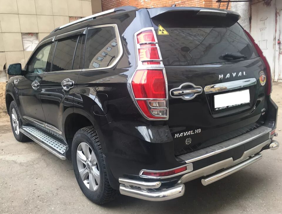 Haval h9 тюнинг фото Поставил защиту заднего бампера и порогов. - Haval H9, 2 л, 2017 года стайлинг D