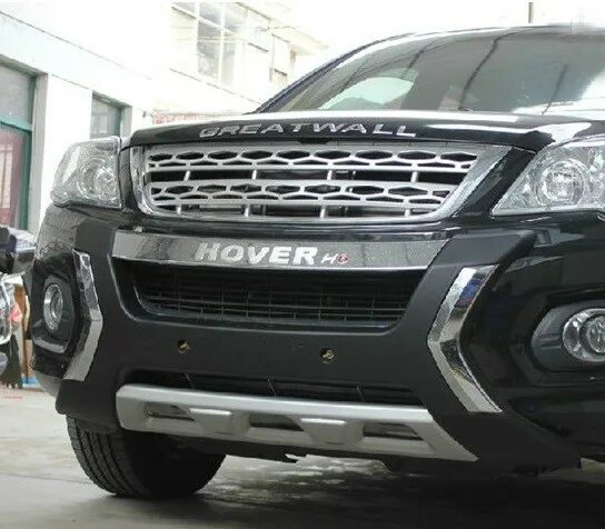 Haval h9 тюнинг решетки радиатора Great Wall Hover H6 (12-) Накладка на передний бампер купить в Москве - Автофишк