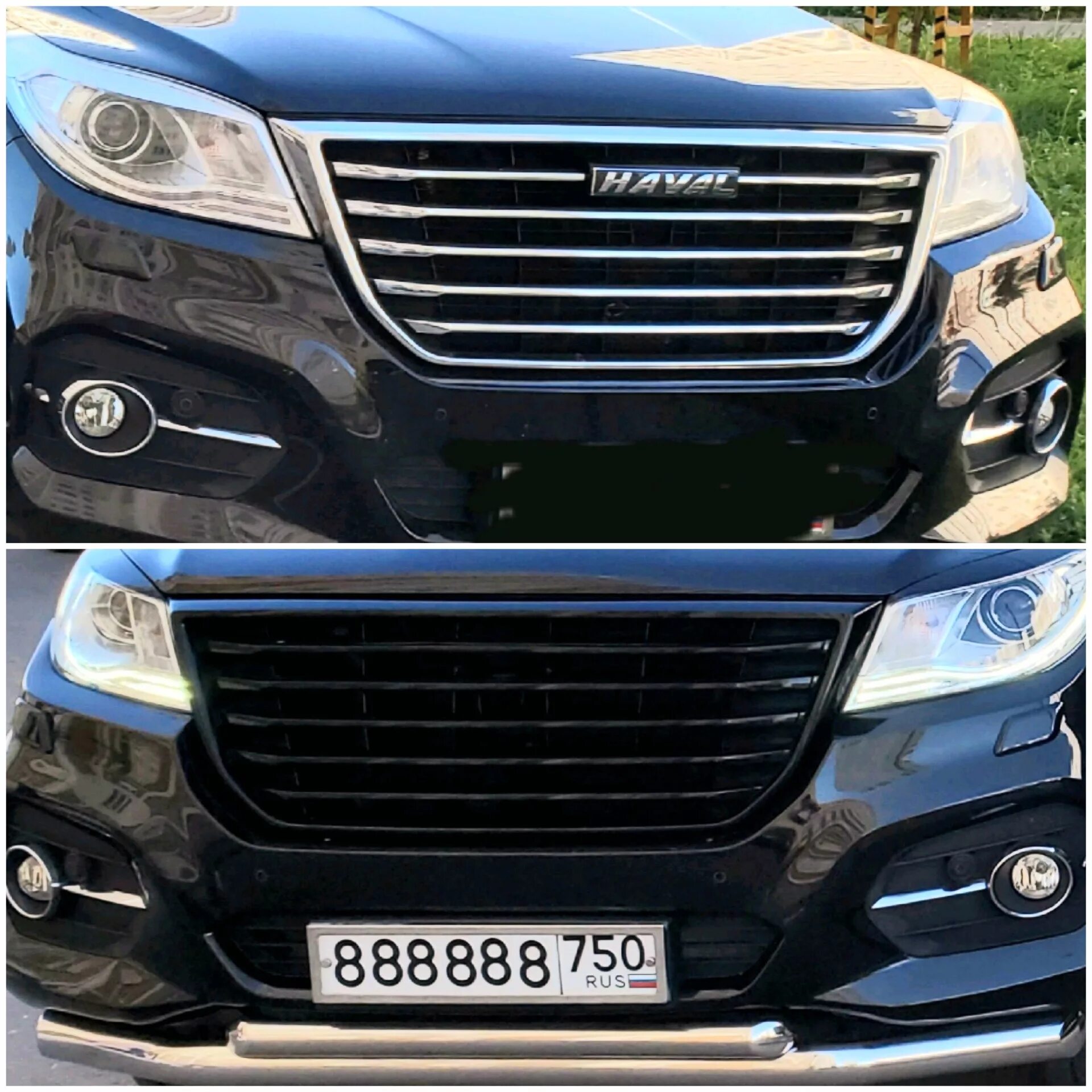 Haval h9 тюнинг решетки радиатора Переход решетки радиатора и дисков на тёмную сторону. Замена штатной резины. Ощу