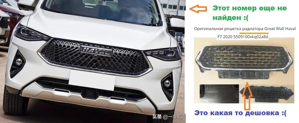 Haval m6 решетка радиатора тюнинг Решетка радиатора - Haval F7, 1,5 л, 2021 года запчасти DRIVE2