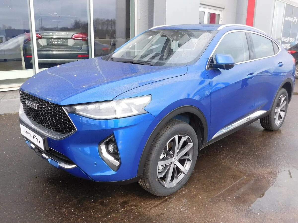 Haval синий фото Купить новый Haval F7x I 2.0 AMT (190 л.с.) 4WD бензин робот в Твери: синий Хавэ