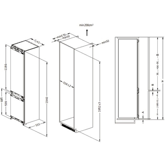 Hbw5518eru схема установки Встраиваемый холодильник Haier HRF310WBRU - купить по низкой цене в интернет-маг