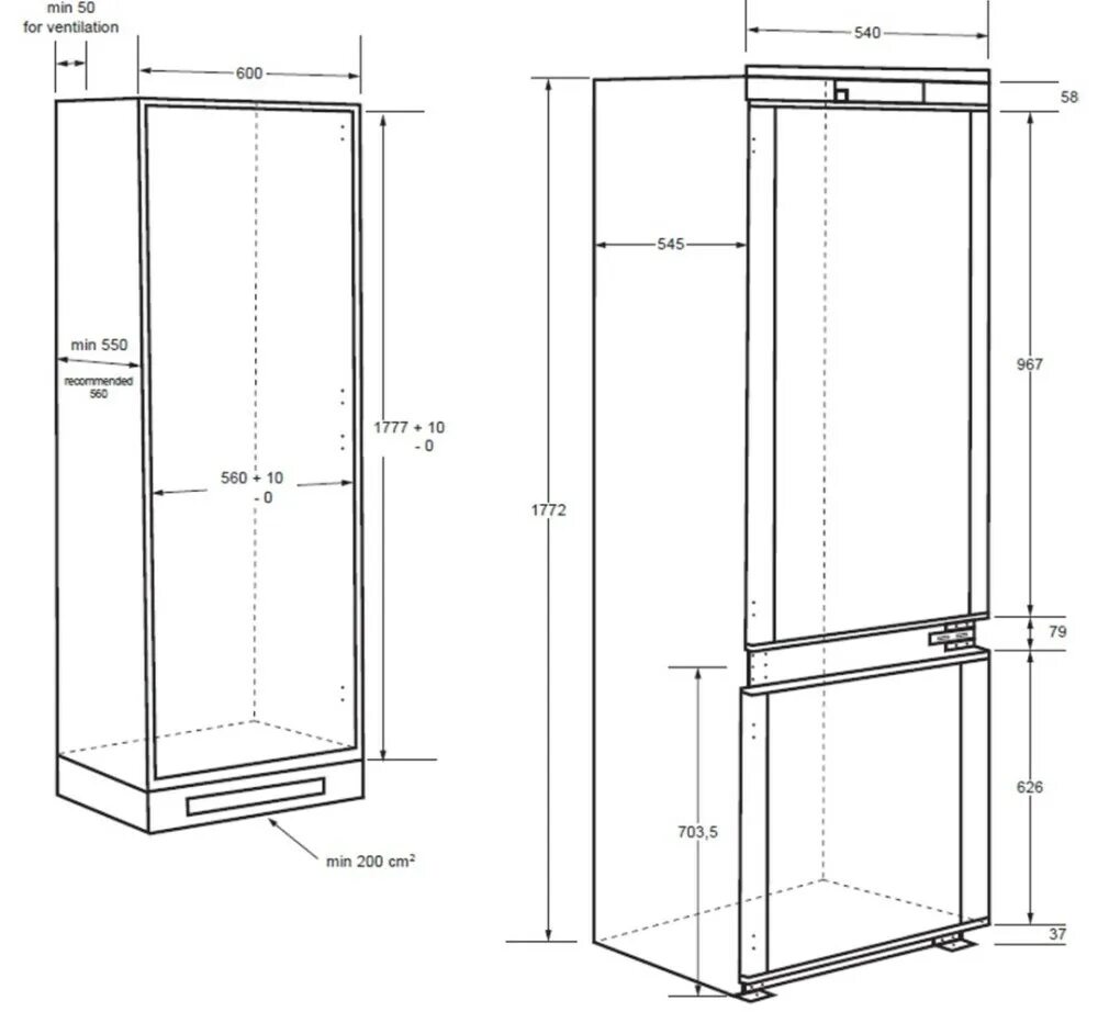 Hbw5518eru схема установки Встраиваемый холодильник Haier HBW5518ERU купить в Слониме, цена