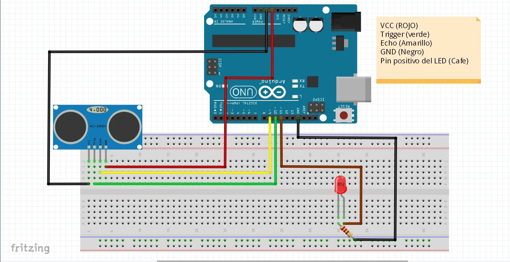 Hc sr04 схема подключения без ардуино Sensor ultrasónico HC-SR04, crear una alarma con Arduino - HETPRO