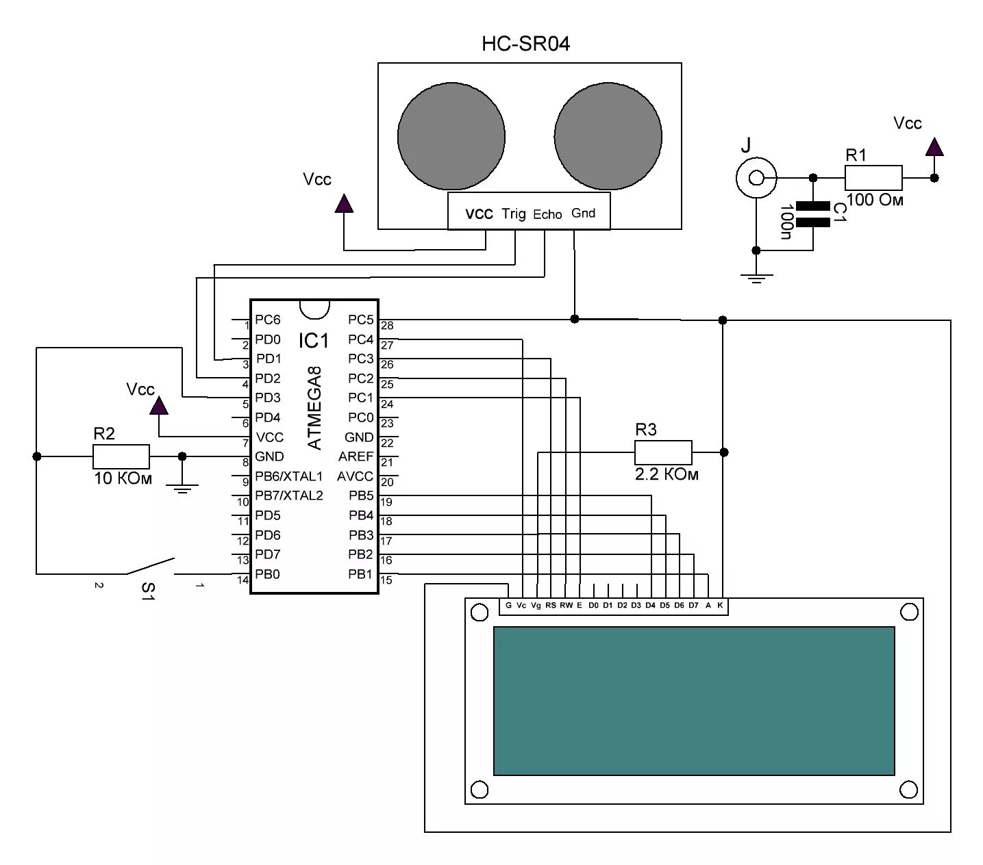 Hc sr04 схема подключения без ардуино Hc sr04 схема датчика - Схемы
