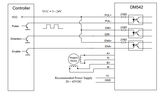 Ps2505 1 типовое подключение Using NEMA 34 with DM 542 driver - Motors, Mechanics, Power and CNC - Arduino Fo