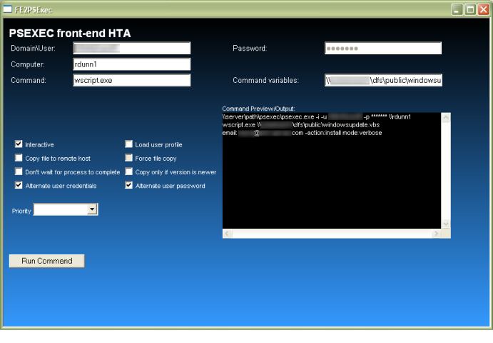 Psexec удаленное подключение WolfTech - Active Directory/Documentation/GUI for psexec