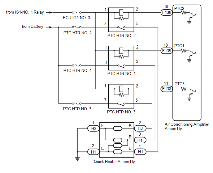Ptc 300 220 fan схема подключения Toyota CH-R Service Manual - PTC Heater Circuit - Air Conditioning System(for Au