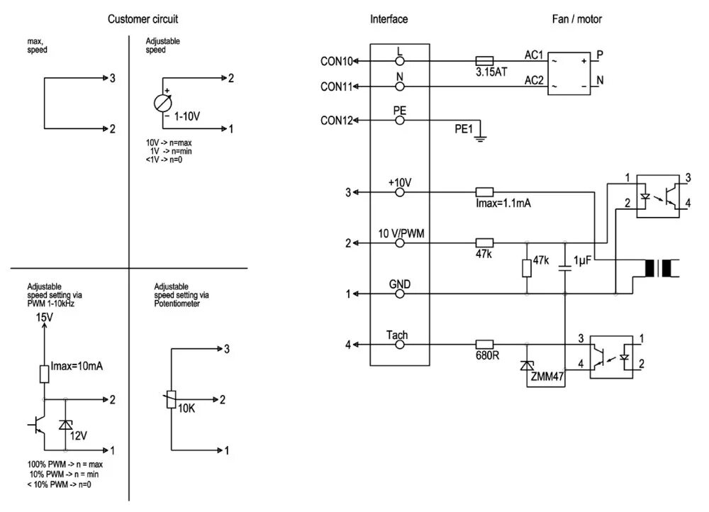 Ptc 300 220 fan схема подключения Systemair AW sileo 250 EC - осевой вентилятор