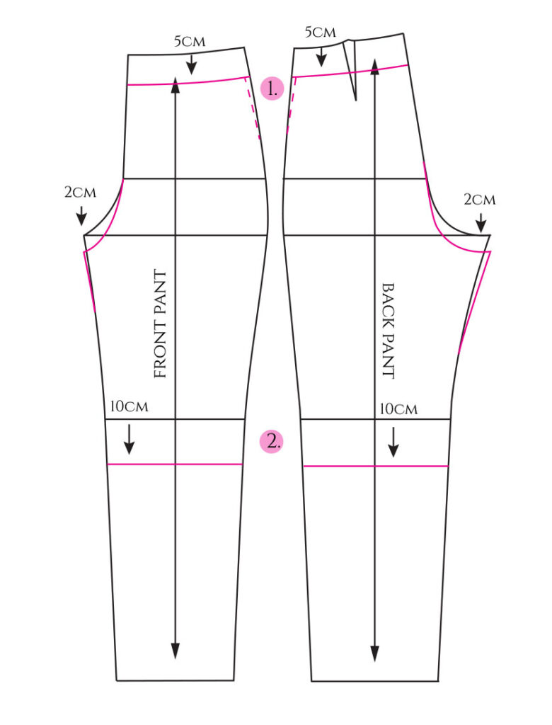 Pudra 05.02 2018 выкройка брюк Pants Pattern Collection 1, mid rise pant
