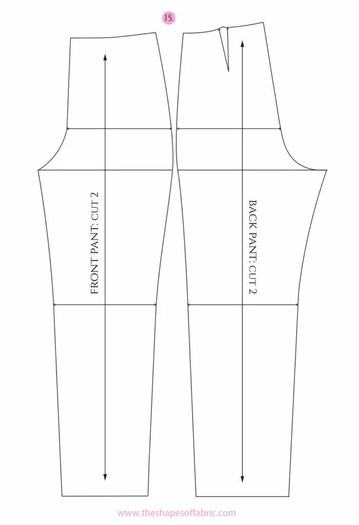 Pudra 05.02 2018 выкройка брюк Learn How to Draft the Basic Pants Pattern - The Shapes of Fabric Pants pattern,