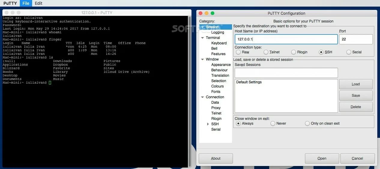 Putty удаленное подключение Putty terminal - найдено 83 картинок