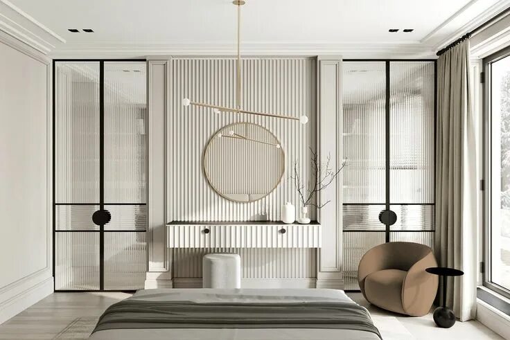 Quadro дизайн студия Park Avenue Apartment interior, Bedroom interior, Bedroom design