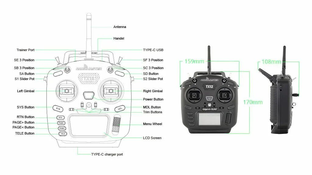Radiomaster pocket как подключить к пк аппаратура управления Radiomaster TX12 Mark II (ELRS) - купить с доставкой по вы