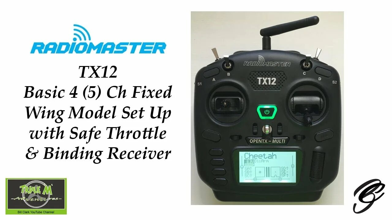 Radiomaster tx12 подключение к компьютеру RadioMaster TX12 Basic 4 (5) Ch Fixed Wing Model Set Up with "Safe" Throttle, Bi