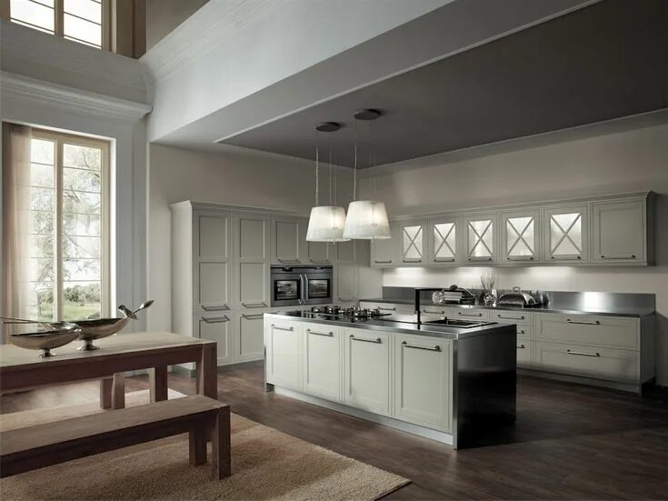 Ral 7047 в интерьере стены RAL 7044 Kitchen, Home kitchens, Modern kitchen