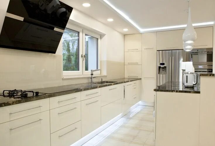 Ral 9001 сочетание цветов в интерьере Duża Nowoczesna Kuchnia - Darex Szczecin Modern barn house, House design, Home
