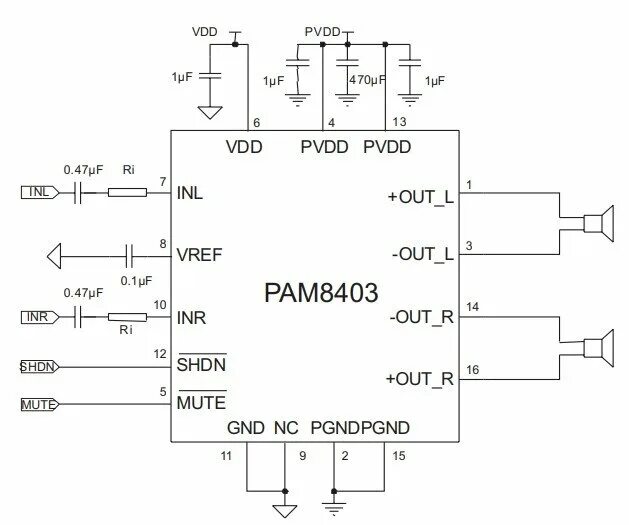 Ram8403 усилитель схема подключения Интересные микросхемы. Усилитель класса D для носимой аппаратуры Лампа Электрика