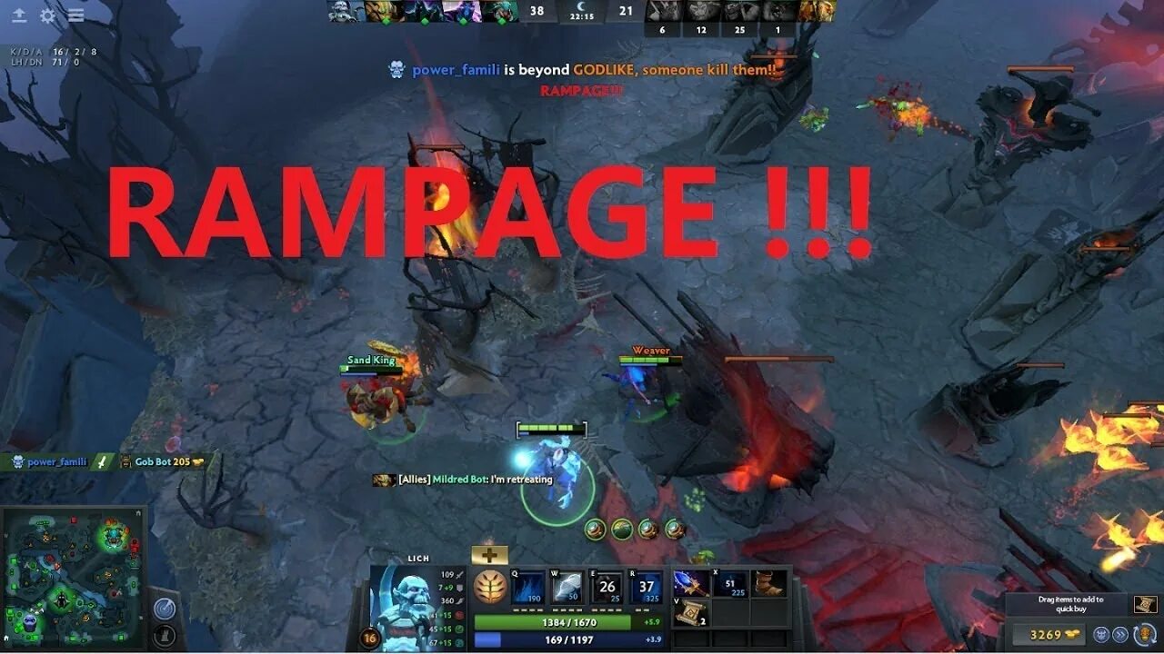 Rampage 221 й квартал 4 фото PRO GAME-Dota-2 highlights noob vs pro vs hacker vs god - YouTube