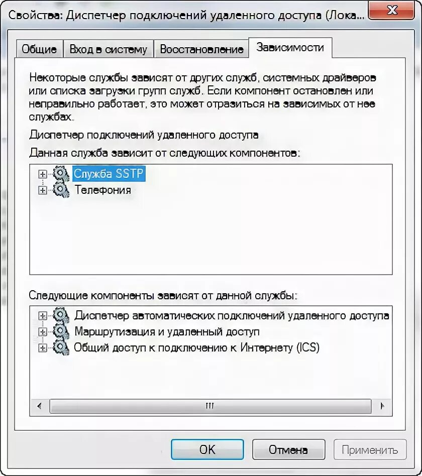 Rasman диспетчер подключений удаленного доступа Об оптимизации служб Windows и их починке * Glashkoff.com