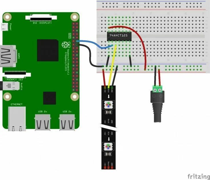 Raspberry подключение к компьютеру Wiring WS2812b Addressable LEDs to the Raspbery Pi Led projects, Raspberry pi, R