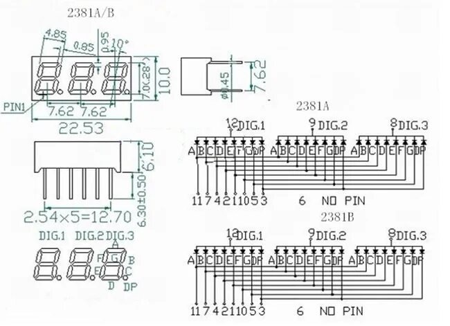 Rcn 2381 7ks12 w9 распайка Товар трехразрядный семисегментный зеленый индикатор 2381bg с общим анодом купит