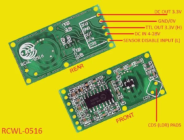 Rcwl 0516 микроволновый радар датчик схема подключения Microwave Radar Motion Sensor Switch - Codrey Electronics