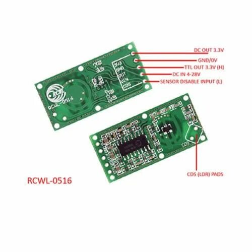 Rcwl 0516 микроволновый радар датчик схема подключения RCWL-0516 microwave inductive switch / proximity sensor #5332 eBay