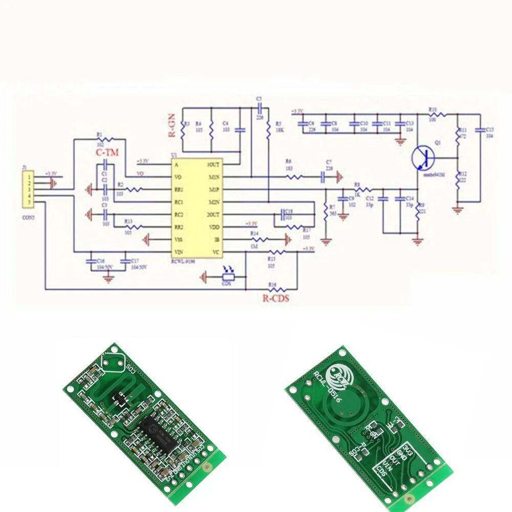 Rcwl 0516 микроволновый радар датчик схема подключения Rcwl 0516 схема подключения