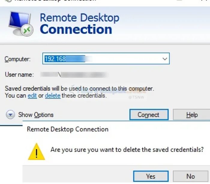 Rdp защита удаленного подключения Remote username