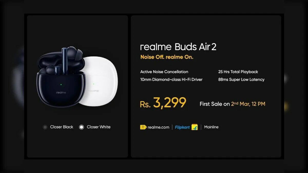 Realme buds air 3 подключение к пк Realme Buds Air 2 With Active Noise Cancellation Launched in India: Price, Speci
