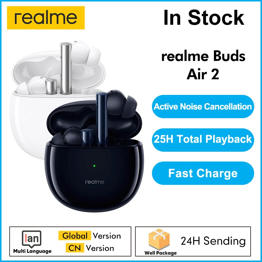 Realme buds как подключить к айфону Беспроводные наушники OPPO Realme Buds Air 2, оригинальные наушники Bluetooth 5,