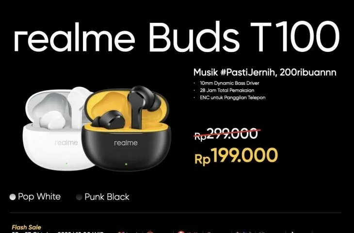Realme buds как подключить к телефону TWS Murah, Cek Berapa Harga Realme Buds T100 - HiTekno.com