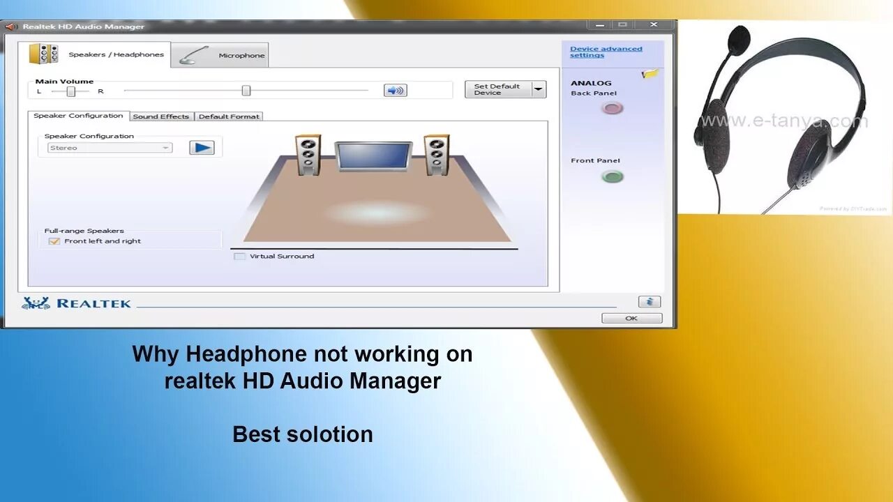 Realtek как подключить наушники Why Headphone not working on realtek audio driver Why microphone not working on 