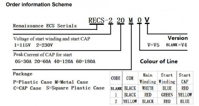 Recs 220 p схема подключения RECS-220P 60A 3S Electronic Centrifugal Switches For Capacitor Start