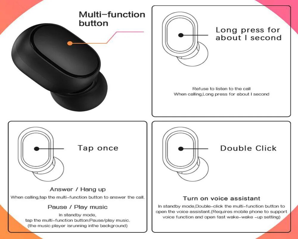 Redmi airdots 2 подключение Наушники Xiaomi Redmi Airdots 2, фирменные Игровые наушники с поддержкой Bluetoo