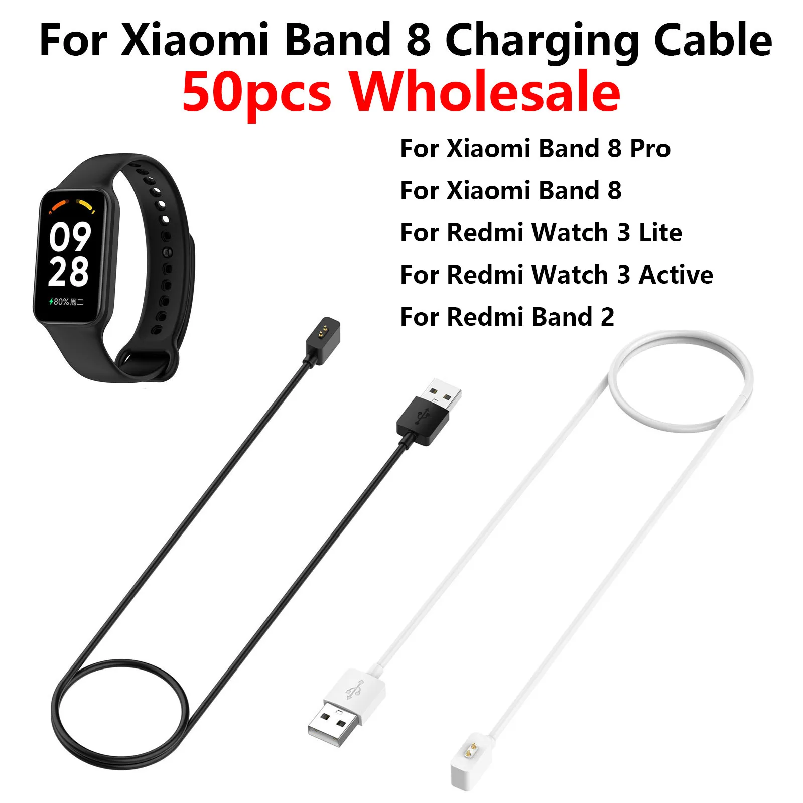 Redmi band 2 подключение Магнитное зарядное устройство для Xiaomi Mi Band 8/8 Pro/Redmi Band 2, 50 шт., U