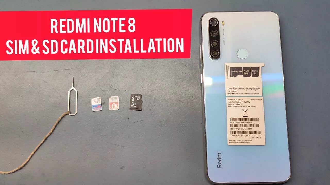 Redmi note 12 подключение к компьютеру Redmi Note 8 ; How to insert sim & sd card in Xiaomi MI note 8 Pro - YouTube