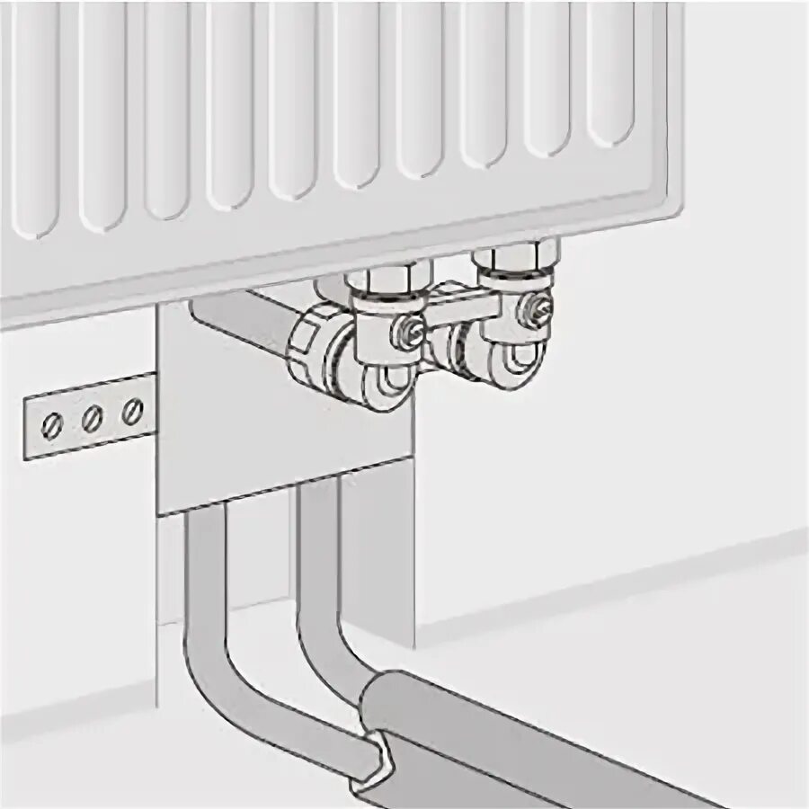 Rehau узел подключения радиатора Г образная трубка рехау HeatProf.ru