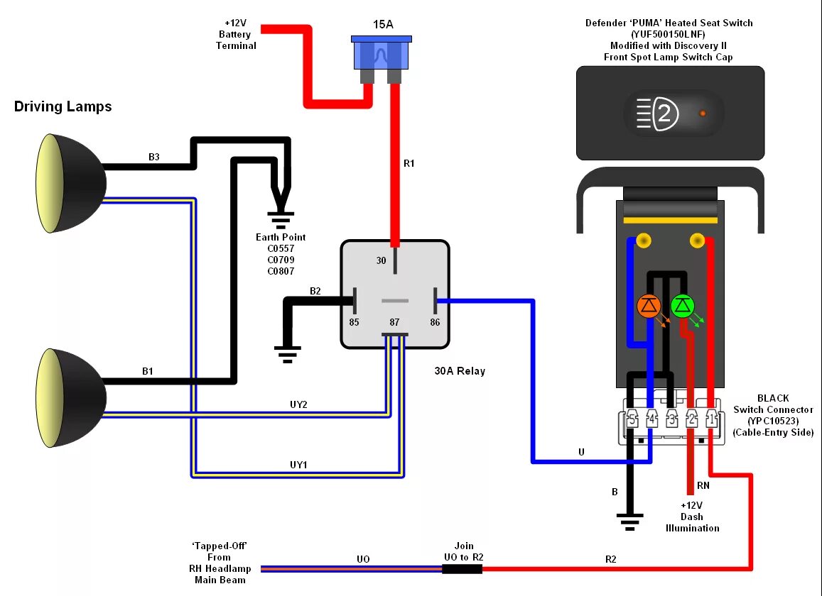 Relay 1 подключение Wiring auxiliary lights to independent switch DiscoWeb