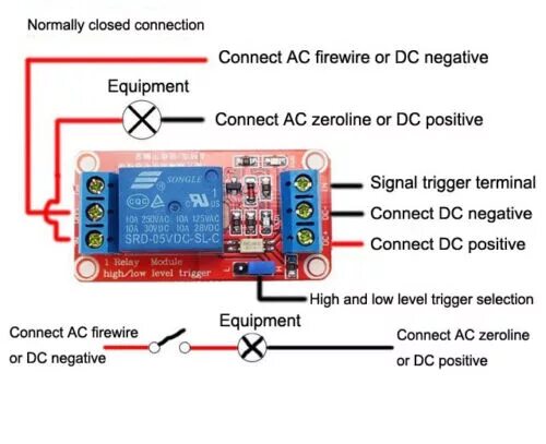 Relay 1 подключение DC5V 9V 12V 24V H/L High/Low Level Trigger Turn On Off Relay Module Control PLC 