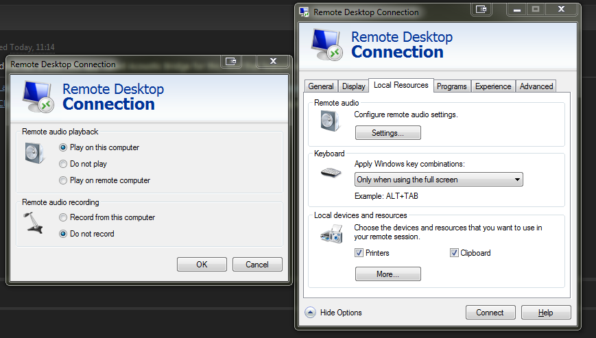 Remote удаленное подключение Can you hear audio from local computer on remote desktop computer? - Microsoft (