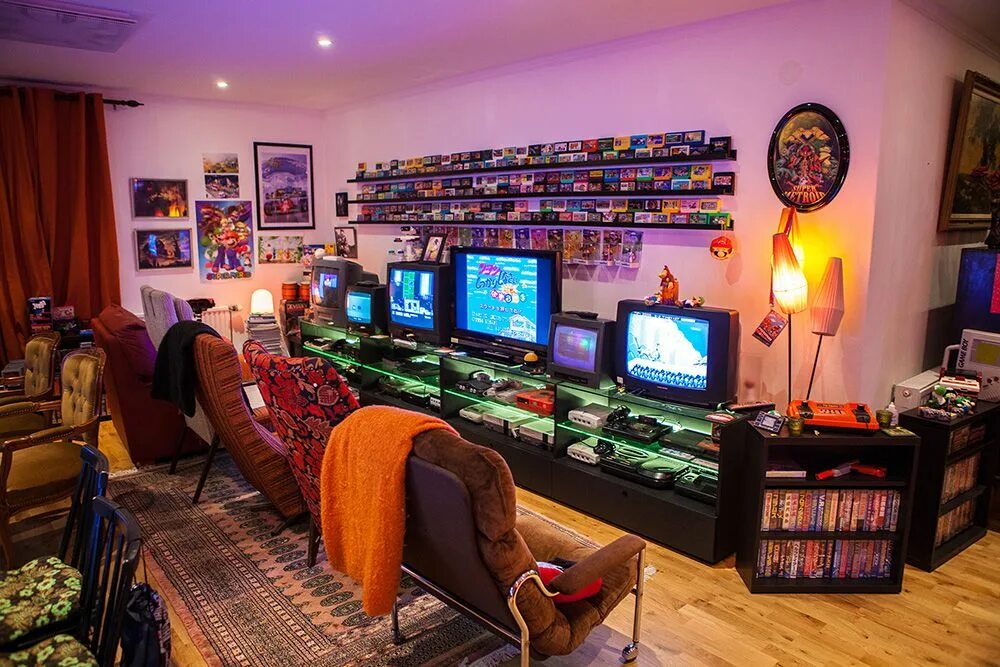 Retro gaming club ленинский просп 86 фото This is the retro games room of your dreams Retro games room, Retro room, Video 