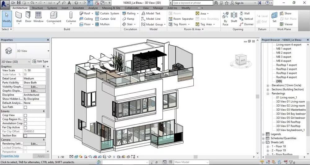 Revit дизайн интерьера 1. Revit 3D model Revit tutorial architecture, Architecture design concept, Revi