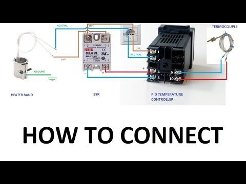 Rex c100 подключение твердотельного реле FILAMENT EXTRUDER PART 8 * HOW TO WIRE * BERME REX-C100 * FOTEK SSR-40DA *HEATER