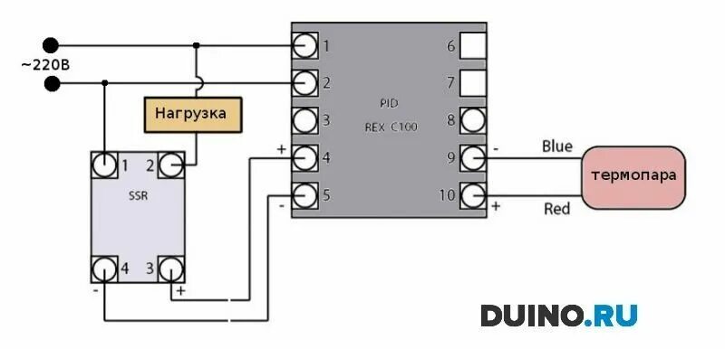 Rex c100 подключение твердотельного реле PID регулятор температуры - купить по выгодной цене на Яндекс.Маркете