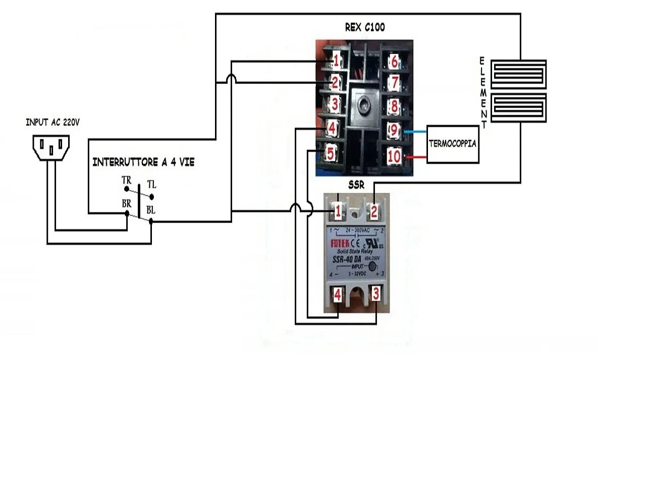 Rex c100 схема подключения с твердотельным реле guida) modificare puhui t-8280 (rex c100)