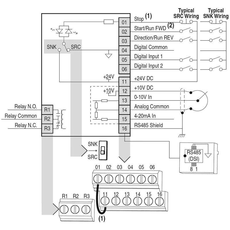 Rexroth vfc3610 схема подключения проводов Allen Bradley powerflex ошибки