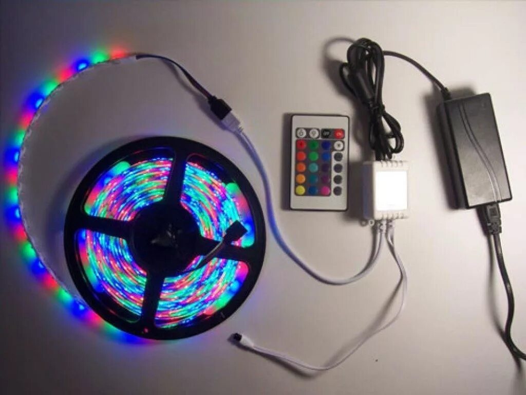 Rgb светильник своими руками 8(499)9387578 Купить Лента светодиодная 5 м - 60 шт на 1 метр все цвета радуги м